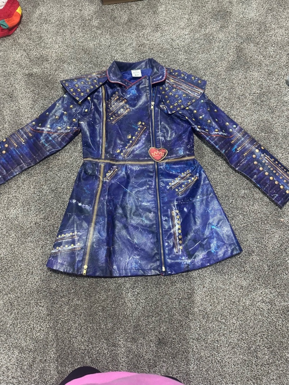 Disney’s Descents Evie Metallic Purple Trench Coat Halloween costume